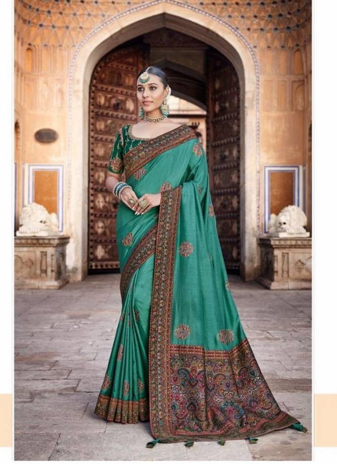 NAKKASHI RESHAM Latest Fancy Designer Festive And Wedding Wear Pure Dola Silk Having Kashmiri Brocade Saree Collection